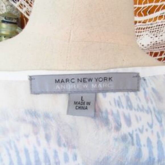 Andrew Marc Fuzzy Distressed Patriotic Election Day Shirt L 4th of July America - Picture 10 of 10